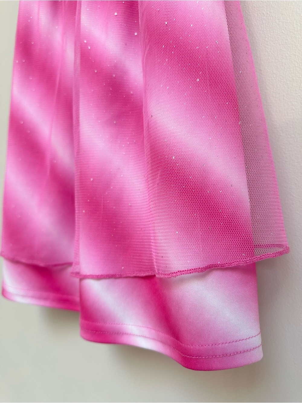 Barbie Pink Sparkly Pajama Nightgown Dress Girls 4T Flutter Sleeve - Picture 5 of 12